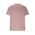 thumbnail image 5 of UVEASISHA Short Sleeve Tee Shirts for Men Solid Color Textured T-Shirt Summer Casual Loose Crewneck Pullover Cozy Base Layer Tshirt Pink L, 5 of 7