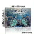thumbnail image 5 of 1pc Framed Turquoise Sea Turtle Decor Wall Art Ocean Bathroom Pictures Canvas Print Sea Turtles We Got This Wall Art Meaningful Quote With Sea Turtle Wall Painting Modern Home Decorations Artwork For, 5 of 10