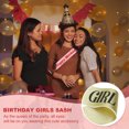 thumbnail image 4 of Banda de Cumpleaños con Brillo para Niñas Uxcell para Mujeres, Banda de Princesa Reina de Satén, Decoración de Fiesta Dorada, 4 of 6