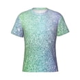 thumbnail image 4 of Qekee Beautiful Glitter Classic Fit T-Shirt Men's Shirt Men's Tight Short Sleeves for Exercise, Running, Mountaineering - Beautiful Glitter, 4 of 9