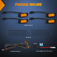 thumbnail image 3 of Nilight Front Grille Marker Light 4PCS 4LED Amber Light Amber Lens Waterproof Dustproof Light w/4Leads Harness 15A Fuse Compatible with 2016-2023 Toyota Tacoma TRD PRO Front Grille, 3 of 8