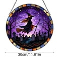thumbnail image 2 of Fmbmuo Suncatcher Halloween Witch-Themed Acrylic Hanging Sign , Wall Window Cute Spooky Party Hanging Decorations , Front Door for Indoor Outdoor, 2 of 6