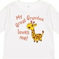 thumbnail image 4 of Inktastic My Great Grandma Loves Me- Cute Giraffe Boys or Girls Long Sleeve Toddler T-Shirt, 4 of 5