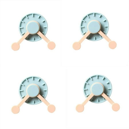 

4pcs Rotating Clock Hooks Wall Punch-Free Sticker Holder Mask Hook