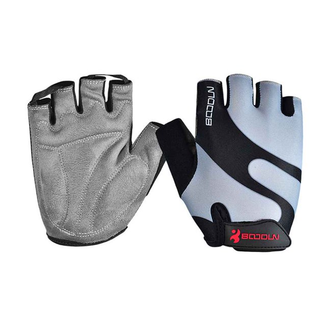 Naiovety Guantes deportivos de marca de medio dedo, guantes de bicicleta Unisex, guantes de esponja para deportes de ciclismo, guantes transpirables para Ciclismo plata S Naiovety HW4064-13