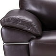 thumbnail image 3 of Benjara BM226671 Leatherette Tufted Back Chair with Stainless Steel Accent, Dark Brown, 3 of 4
