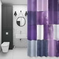 thumbnail image 4 of Abstract Color Block Shower Curtain for Bathroom Decor, Dark Purple Block Oil Painting Gradient Waterproof Fabric Shower Curtain, 72"x96" Set with 12 Hooks, 4 of 9