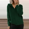 thumbnail image 2 of larppty Women's Zip Up Vneck 2025 Fall Winter Warm Long Sleeve Knit Cardigan Coat Fashion Outfits (Green, XXL), 2 of 5