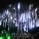 thumbnail image 2 of Juego de 4/3/2/1 luces LED de cadena con forma de lluvia de meteoritos con enchufe UE/EE. UU., para decoración de árboles de Navidad al aire libre, bodas, cumpleaños, 2 of 5
