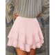 thumbnail image 4 of Pantalones cortos Onlypuff con volantes fluidos, cintura alta, color melocotón, para mujer, 4 of 5
