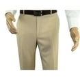 thumbnail image 3 of Mens MANTONI Flat Front Pants All Wool Super 140's Classic Fit 40901 Beige, 3 of 5