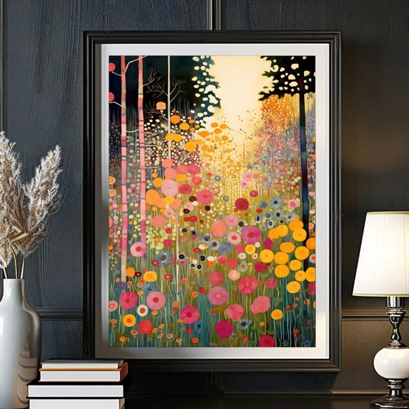 Gustav Klimt Farm Garden Print, Gustav Klimt Forest Floral Wall Decor Print, Gustav Klimt Wall Decor, New House Housewarming Gift Wall Art, Modern Wall Decor, 8x12 UNFRAMED