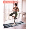 thumbnail image 2 of Marble Black Yoga Towel for Hot Yoga Non Slip, Ink Painting Modern Art Abstract Yoga Mat Towel Absorbent Yoga Sweat Towels Microfiber Hot Yoga Blanket for Bikram Pilates 26"x74", 2 of 7
