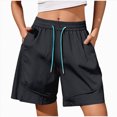 thumbnail image 2 of KPOPLK Women's 5"/ 7" Athletic Running Shorts Drawstring Quick Dry Lightweight Workout Gym Shorts with Pockets UPF 50+ Size XXXL,Black, 2 of 6