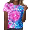 thumbnail image 5 of Pisexur Hauts d'Été pour Femmes, Hauts pour Femmes, Hauts de Sortie pour Femmes, Hauts pour Dames, T-Shirt à Boutons Imprimé Mode Décontractée Col Rond d'Été pour Femmes Marine,m, 5 of 5