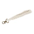 thumbnail image 3 of Mini Macrame Boho Keychain Hand Weaving Hollow Style Cotton Rope Black Coating Zinc Alloy Clip Purse Keychain For Car Key White, 3 of 8