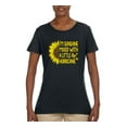 thumbnail image 2 of Wild Bobby, I'm Sunshine Mixed With A Little Hurricane , Inspirational/Christian, Women Graphic Tee, Black, Small, 2 of 5