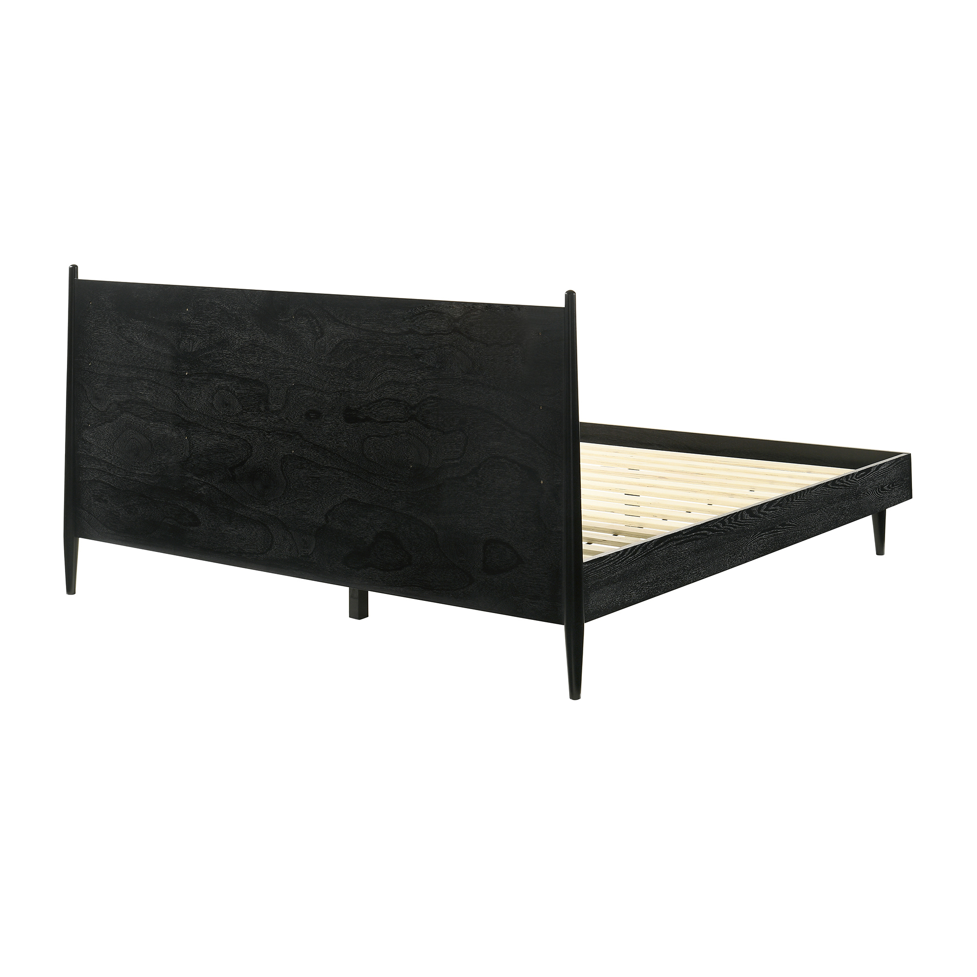 Artemio King 4 Piece Wood Bedroom Set in Black Finish