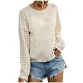 thumbnail image 1 of TopLLC Pull d'Automne Grande Taille Vêtements d'Automne pour Femmes Mode Décontractée Pull à Manches Longues Col Rond Pull Ample, 1 of 6