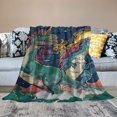 thumbnail image 2 of Orinice Dinosaur Blanket Flannel Throw Blanket for Gifts for Women Men Girls Boys All Seasons Super Soft Cozy Plush Throws Blanket for Couch Sofa Bed Office  40x50in, 2 of 6