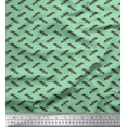 thumbnail image 1 of Soimoi Green Modal Satin Fabric Dot & Bat Animal Print Fabric by the Yard 42 Inch Wide, 1 of 3