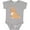 AC-Heather Grey, variant on Easter Cute Floppy Ear Brown Bunny Boys or Girls Baby Bodysuit