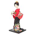 thumbnail image 4 of Japanese Geisha Kimono Doll Decoration Made of Resin in Red Color for Desktop Decor, 4 of 4