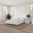 thumbnail image 4 of Nexera Oslo 4-Piece Floating Platform Bedroom Set, White, Queen, 4 of 7