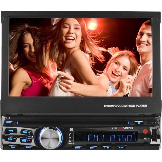 XO Vision X358 7" Single-din In-dash DVD Receiver With Bluetooth - image 3 of 5