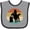 Heather and Black, variant on Inktastic Rodeo Barrel Racing Cowgirl Girls Baby Bib