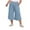 Light Blue, variant on ABATAB Women's Plus Size Capri Pants Loose High Waisted Wide Leg Capris Lightweight Baggy Casual Summer Crop Pants with Pocket