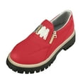thumbnail image 6 of Dakaela Womens Loafer Shoes Platform Chunky Penny Loafers Lug Sole Slip on Work Office Business Casual Dress Shoes Red 9.5, 6 of 7