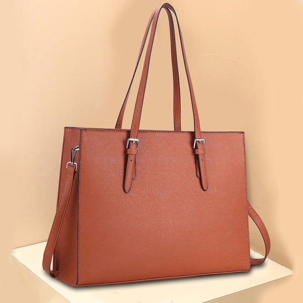 Bolsa Bolso de mano para ordenador de 15,6 pulgadas, Bolso de viaje de negocios impermeable con múltiples bolsillos para mujer