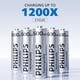 thumbnail image 2 of PHILIPS - Baterías AA de litio recargabl con cargador rápido, paquete de 8 baterías AA de 1,5 V 3600 mWh de alta capacidad, salida constante, baterías de ion de litio, doble a, tieos de ciclo de, 2 of 5
