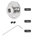 thumbnail image 3 of Uxcell 2pcs 7mm Flange Coupling Connector, Shaft Axis Fittings with 4pcs Fastening Screw 1pcs M2 Hex Wrench, 3 of 6