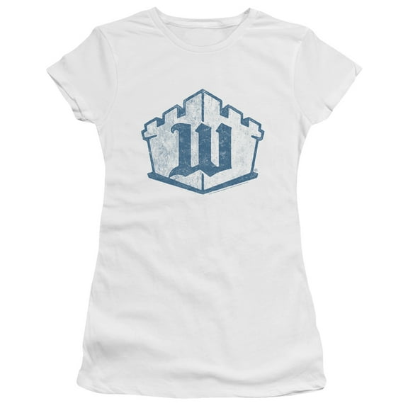 White Castle Monogram S/S Junior Women's T-Shirt Sheer White