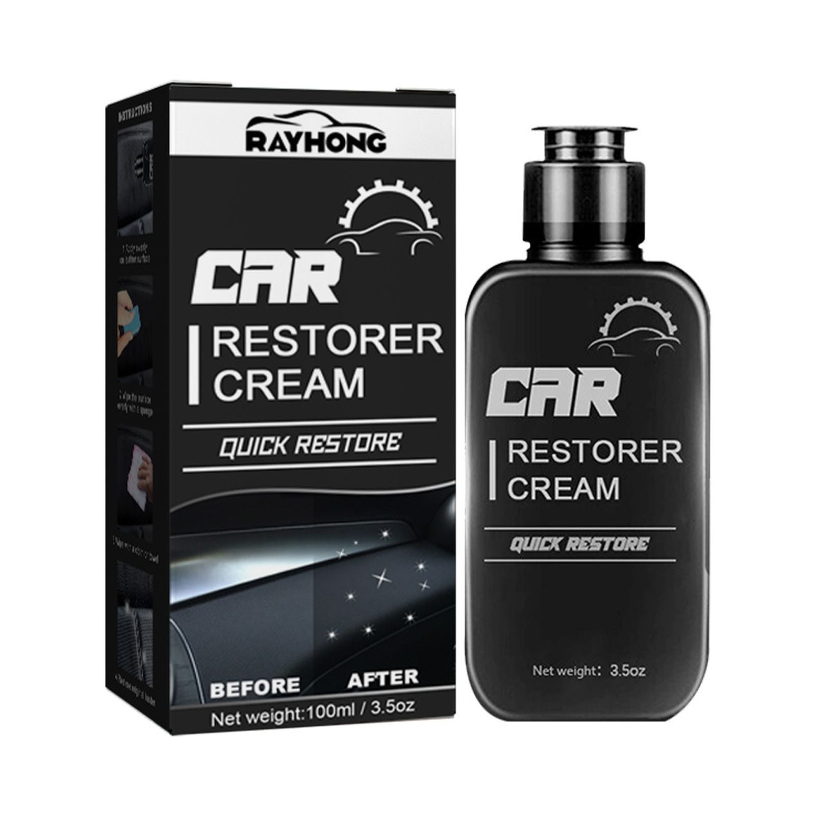 Car Dashboard Wax, Instrument Panel, Car Interior Cleaning, Polishing  Coating Real Leather Seat Maintenance and Care Agent350ml 