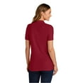 thumbnail image 4 of Gildan Women's Softstyle Pique Polo, Short Sleeve Cotton Shirt Semi-Fitted, Cherry Red Pack 1, S-2XL, 4 of 6