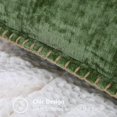 thumbnail image 5 of Ksopiavobs Chenille Soft Throw Pillow Covers 18x18 Set of 2, Farmhouse Velvet Pillow Covers, Decorative Square Pillow Covers with Stitched Edge for Couch Sofa Bed, Forest Elf, 5 of 7
