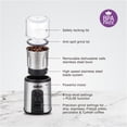 thumbnail image 4 of Salton Stainless Steel Smart Coffee Grinder | 6 Settings + Pulse | Removable Dishwasher-Safe Bowl | Precision Timer for Drip, Espresso & French Press | Safety Lock Lid | 12 Cup Capacity (CG2123), 4 of 7