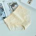 thumbnail image 2 of KHONTS Women's High Waisted Lace Breathable Underpants Comfort Support Elongated Crotch Underwear Beige XXL, 2 of 3