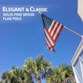 thumbnail image 2 of Anley 60" Solid Pine Wooden House Flagpole - 5 Ft Wall Mount Wood Flag Pole (Flag and Flagpole Holder NOT Included), 2 of 7