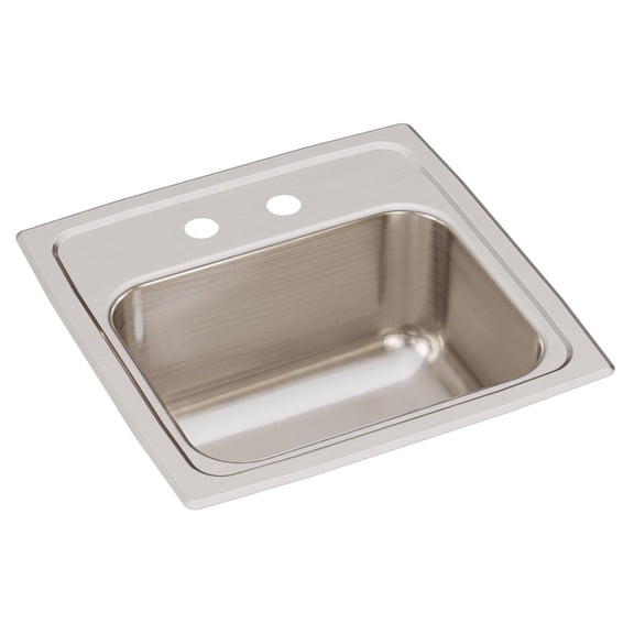 15X15 2H SS BAR SINK *LUSTER