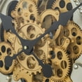 thumbnail image 5 of Yosemite Home Decor 31.5" Modern Pewter Metal Gear Clock in Gold, 5 of 5