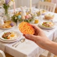 thumbnail image 6 of Beautynvta 2 Pcs Colored Rattan Ball for Basket Filler, 2.56'' Natural Rattan Weaving Ball, Easter Vase Filler Tabletop Decor, Holiday Decorative Eggs, Orange, 6 of 6