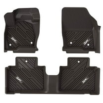3W Floor Mats for Ford Edge (2015-2023) - Heavy Duty Protection All Weather TPE Car Floor Carpet Waterproof and Anti-Slip Include Front&Rear 2 Rows, Black