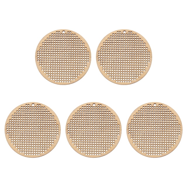 5Pcs Wooden Cross Stitch Chips DIY Gift Wooden Chip Pendant Mini Cross-stitch Board