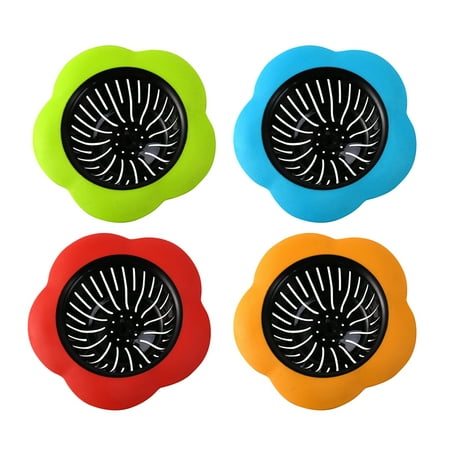 

Kitchen Sink Strainer with Wide Rim Sink Drain Filter Stopper Fits Most Kitchen Bathroom Laundry Pool Multicolor 4 PCS