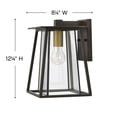 thumbnail image 3 of 2100KZ Hinkley Lighting Walker - One Light Small Outdoor Wall Mount in Transitional and Craftsman Style - 8.25 Inches Wide by 12.25 Inches, 3 of 4