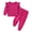 Hot Pink, variant on GYRATEDREAM Girls 2 Piece Outfit Cable Textured Ruffle Sweatshirt Jogger Pants Set, 18M-6T Kids Casual Tracksuit